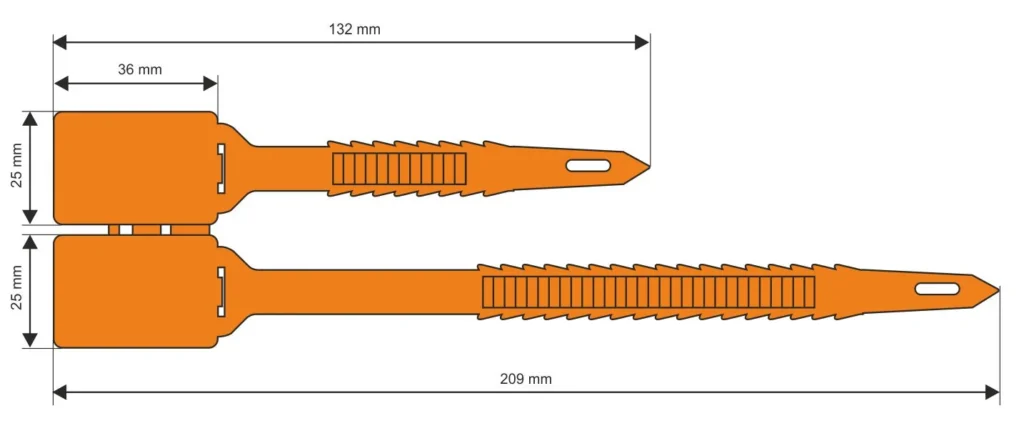 Precintos para canales de venado KYR medidas